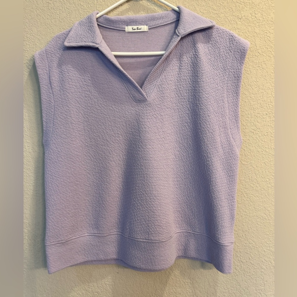 Lavender Sleeveless Knit Top